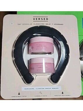 Versed Bundle of Day Dissolve Cleansing Balm 2.3 oz, 2 Pack Plus Headband